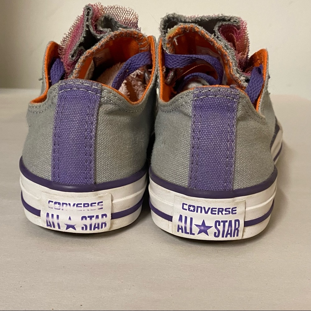 Tulle Layers Embellished Converse All Star Chuck Taylor Low Tops, W 5.5 / Jr 4 - Picture 9 of 12